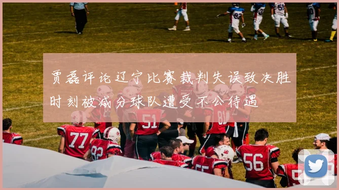 贾磊评论辽宁比赛裁判失误致决胜时刻被减分球队遭受不公待遇
